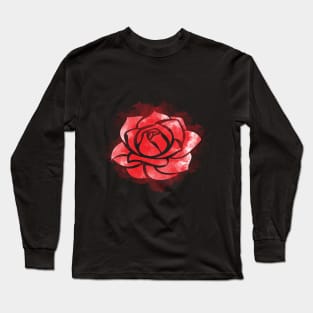 Rose Watercolor Painting Long Sleeve T-Shirt